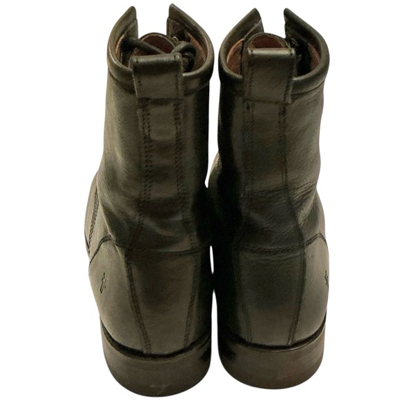 FRYE Veronica Flex Black Leather Combat Boot Size 6.5 Lace-ups - Picture 4 of 16